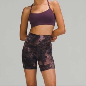 Lululemon align short 6in, size 6, black pink diamond dye